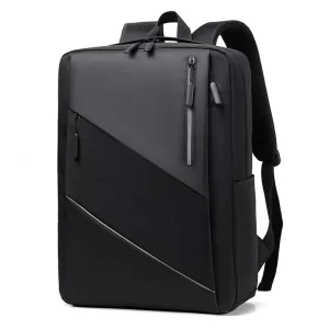 Premium Waterproof School Computer Bags Durable Men Business Travel Slim Laptop Backpacks with USB Charging Port
