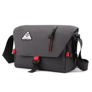 Professional Men’s Nylon Messenger Bag Casual Travel Waterproof Strip Single Shoulder Bag Fashionable Felt Cross Sling Design