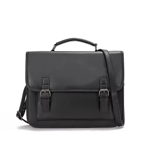 Professional Men’s Office Mochila Luxury Vintage PU Leather Briefcase Laptop Bag for Business Travel Use