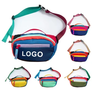 Promotional Large Capacity Men’s Waist Bag Custom logo Waterproof Crossbody Bag Outdoor Travel Multicolor Crossbody Bag Women