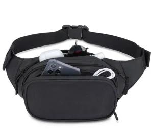 Quanzhou Factory Men’s Leisure Waist Bag Waterproof Sports Gym Running Fanny Pack Belt for Travel and Walking