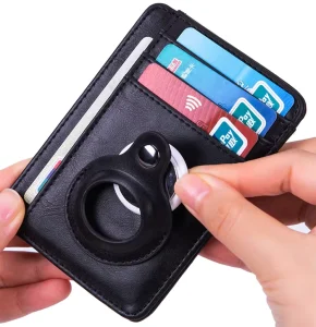 RFID Block Men’s Wallet Carbon Fiber Airtg Tracker Multifunction Card Purse