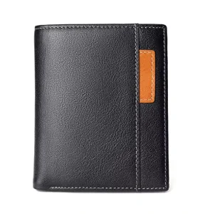 RFID Blocking Men’s Genuine Leather Wallets for Men Multi card Position Extra Capacity Slim Bifold Mens Wallet
