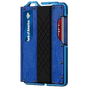 RFID Men’s Aluminum Alloy PU Leather Anti-Magnetic Business Card Holder Luggage Tags