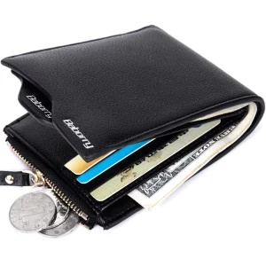 RFID Theft Protect Coin Bag Zipper Men Wallets Purses Wallets for Men with RFID Blocking Business Purse Card