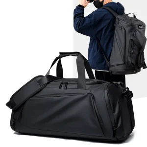 RL Multi functional Men’s Sports Travel Bag Water Resistant Oxford Cloth Dry Wet Separation 30 40L Adjustable Strap Crossbody