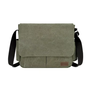 Recycled Vintage Canvas Men’s Messenger Bags Travel Laptop Sling Bag Durable Crossbody Shoulder Bag Custom