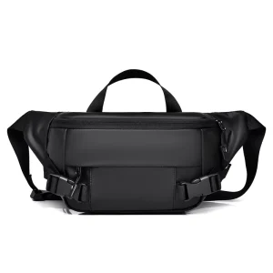 Remove Custom Luxury Men’s PU Sport Chest Bags Fashion Waterproof Bow & Lock Mini Fanny Pack Sling Shoulder Messenger Waist Bag