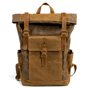 Retro Batik Canvas Waterproof Travel Hiking Rucksack Large Capacity Leisure Shoulder Bag Computer Backpacks