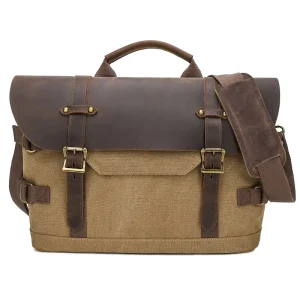 Retro Canvas Shoulder Bag Casual Men’s Crossbody Bag Men’s Laptop Bag