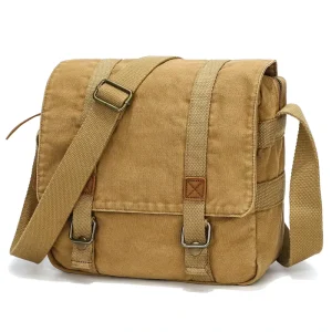 Retro Canvas Shoulder Bag Casual Trend Men’s Handbag Fashion Large Capacity Crossbody Bag Men’s