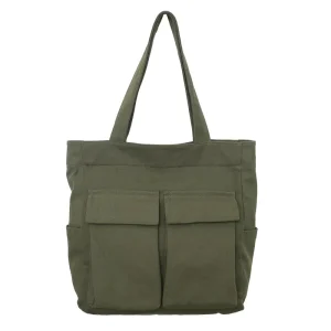 Retro Canvas Shoulder Bag Large Capacity Handbag Men’s and Women’s Casual INS Work Style Tote Bag