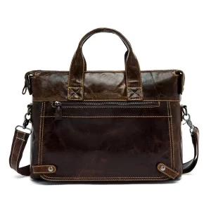Retro Leather Men’s Shoulder Bag Office Bag Briefcase Business Handbag