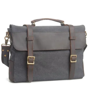 Retro Men’s Shoulder Bag Casual Fashion Canvas Crossbody Bag Men’s Business Briefcase