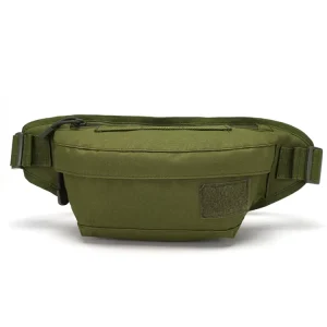 Retro Nylon Men’s Sports Fanny Pack Tactical Running Waist Bag for Outdoor Travel Gear Fashionable Sports Waist Bag