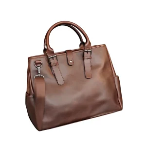 Retro Simple Waterproof Large-Capacity Men’s Crossbody Laptop Briefcase Trendy Shoulder Bag
