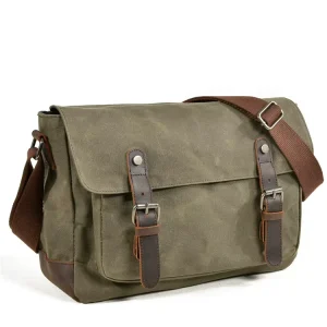 Retro Waterproof Men’s Crossbody Bag Batik Canvas Shoulder Bag Outdoor Casual Sports Shoulder Bag