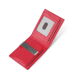 Rfid Slim Men’s Front Pocket Wallet Bifold Leather Money Clip Card Holder Bifold Purse