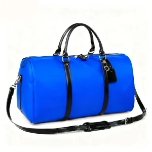 Royal Blue Men’s Travel Bag High Quality Trendy Weekender Foldable Laptop Duffle Bag for Men Business Trip and Outdoor Sports
