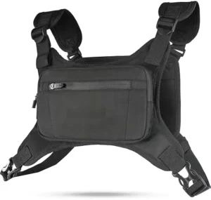Running Chest Pack Reflective Vest Water Repellent Phone Holder Workout Bag for Runners Cycling Biking EDC Pouch Jogging Carrier