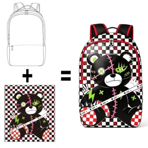 School Backpacks Custom Logo Printed Graffiti Backpack For Teens College Student Backpacks Travel Bulk School Bags