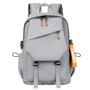 Schoolbag Solid Color Korean Style Student Backpack Men’s Large Capacity Versatile Casual Backpack