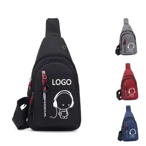 Shoulder Bag Fashion Casual Reflective Crossbody Bag Sling Backpack Unisex Chest Bag