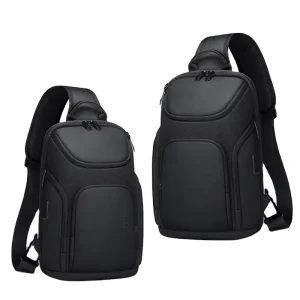 Shoulder Bag Men’s Casual Chest Bag Men’s Large Capacity Crossbody Bag Business Multi-functional 12-inch Small Backpack