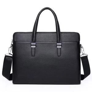 Shoulder Messenger Leather Bag Portable Business Handbag Travel Briefcase for Men