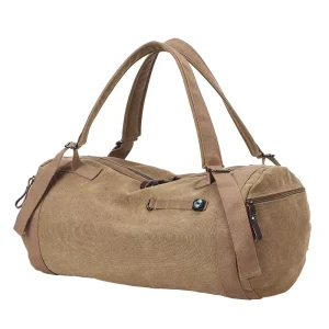 Simple Canvas Backpack Men’s Large Capacity Travel Backpack Student School Bag Multifunctional Handbag