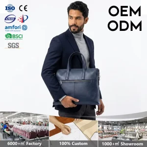 Simple PU Leather Business Briefcase Men’s Crossbody Messenger Bag Casual Computer 13 in Laptop Bag for Men