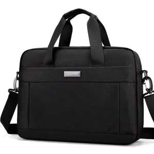 Simple Stylish Horizontal Large Capacity Men’s Multi Functional Shoulder Crossbody Handbag Briefcase Polyester Business Travel