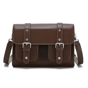 Simple Trend File Bag Large Capacity Crossbody Bag Men’s Shoulder Bag Postman Bag Men’s Bag Business Leather Briefcase