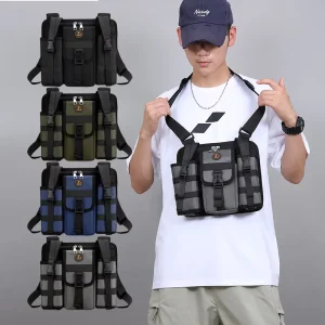 Single shoulder men’s bag men’s outdoor sports umbrella and water bottle bag trendy and personalized cross body bag