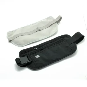 Slim Running Belt Fanny Pack Light Weight Travel Waist Pouch With Zipper Closure RFID Blocking For Fitness Workout Exercise