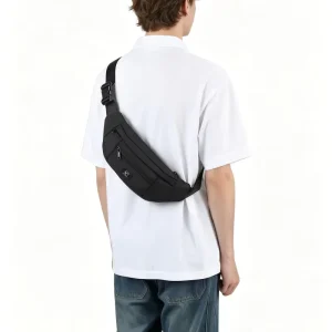 Slim Waist Pack Nylon Durable Crossbody Sling Bag for Running Gym Travel Everyday Essentials Phone
