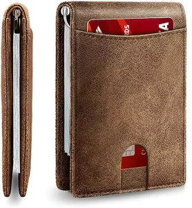 Slim Wallets for Men RFID Money Clip Wallet Men’s Front Pocket Minimalist Wallet