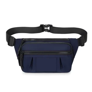 Small Batch Custom Men’s Chest Bag Waist Bag Waterproof Nylon Cloth Contrast Color Messenger Bag Can Print Your Design