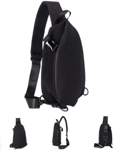 Small Black Sling Crossbody Backpack Shoulder Bag For Men Women Lightweight One Strap Backpack Sling Bag Backpack For Hiking Wa