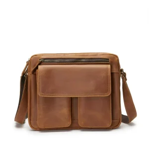 Small Genuine Leather Vintage Men’s Travel Cross Body Shoulder Messenger Bags