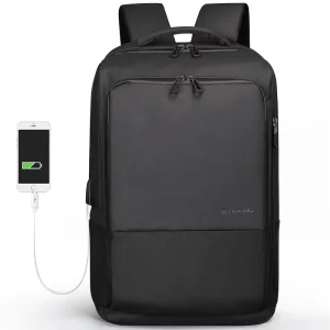 Smart Business Anti Theft Laptop Backpack Men Waterproof USB Port Zipper Custom Logo Polyester Lining Shockproof Men’s Shoulder