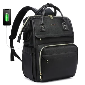 Soft Faux PU Leather Travel Backpack Purse Casual Men’s School Book Bags 14 15.6 17 Inch Women’s Laptop Backpacks