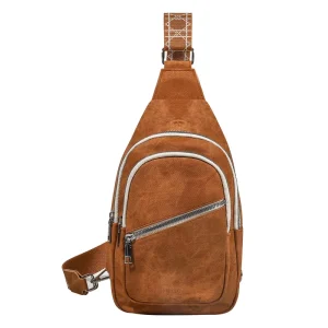 Soft Leather PU Zipper Chest Bag Business Shoulder Bag Waterproof Casual Messenger Bag Instagram Style Multi functional