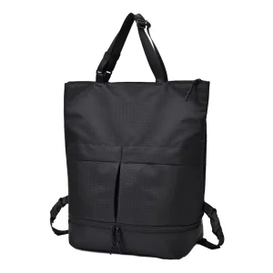 Solid Color Men’s Women’s Casual Dress Style Large Capacity Waterproof Nylon Tote Travel Backpack Shoulder Handbag