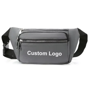 Source Factory Custom Oxford Cloth Multi-layer Zipper Durable Men Outdoor Casual Crossbody Waist Bag Fashion Chest
