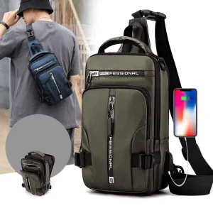 Special New Men’s Multifunctional Chest Bag Fashion Casual Shoulder Crossbody Bag Waterproof Nylon Business Travel