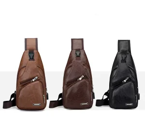Sports Fashion Fanny Pack Utility Men’s Belt Chest Bag Custom Leather Crossbody Bags Waist Bag for Men Backpack