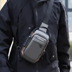Sports Waterproof Anti Theft Zipper Outdoor Men’s Custom Fashion Crossbody Chest Bag