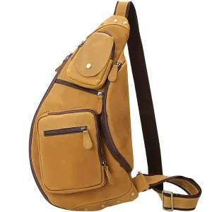 Spot Custom Factory Direct Vintage Crazy Horse Genuine Leather Waterproof Handmade Large Capacity Men’s