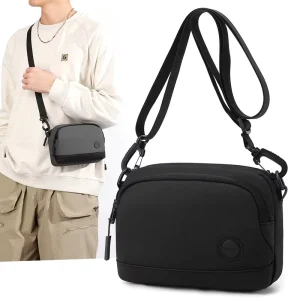 Spring New Lightweight Casual Men’s Crossbody Sling Bag with String Closure Multi Functional for Leisure Travel